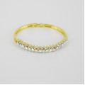 514153 clear ab gold crystal bangle